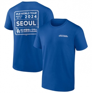Los Angeles Dodgers Royal 2024 World Tour Seoul Series Stamp T-Shirt