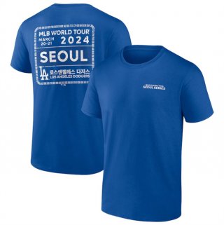 Los Angeles Dodgers Royal 2024 World Tour Seoul Series Stamp T-Shirt