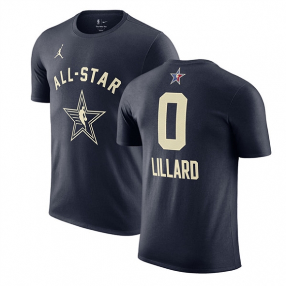 2024 All-Star #0 Damian Lillard Navy T-Shirt