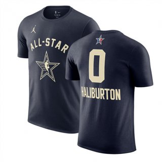 2024 All-Star #0 Tyrese Haliburton Navy T-Shirt