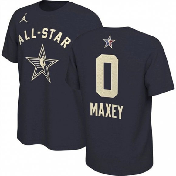 2024 All-Star #0 Tyrese Maxey Navy T-Shirt