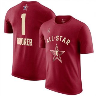 2024 All-Star #1 Devin Booker Crimson T-Shirt