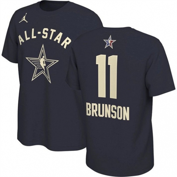 2024 All-Star #11 Jalen Brunson Navy T-Shirt