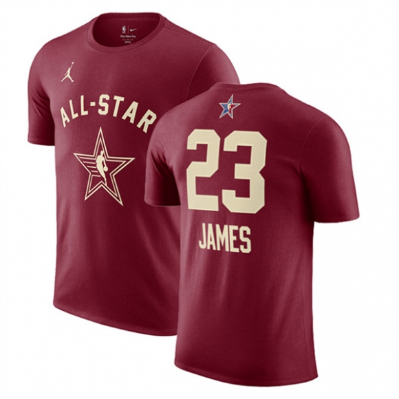 2024 All-Star #23 LeBron James Crimson T-Shirt