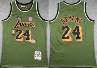 Los Angeles Lakers #24 Kobe Bryant Green 1996-97 Throwback Basketball Jersey