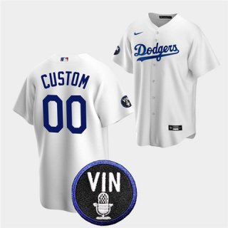 Los Angeles Dodgers Active Player Custom 2022 White Vin Scully Patch Cool