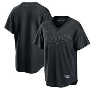 Los Angeles Dodgers Blank Black Pitch Black Fashion Replica Stitched Jersey