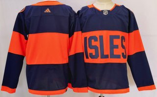 New York Islanders Blank Navy 2024 With Stadium Series Patch Stitched Jersey