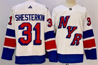 New York Rangers #31 Igor Shesterkin White 2023-2024 Stadium Series Stitched Jersey