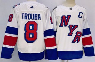 New York Rangers #8 Jacob Trouba White 2023-2024 Stadium Series Stitched Jersey