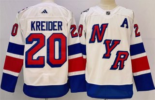 New York Rangers #20 Chris Kreider White 2023-2024 Stadium Series Stitched Jersey