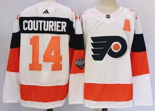 Philadelphia Flyers #14 Sean Couturier White 2023-2024 Stadium Series Stitched Jersey