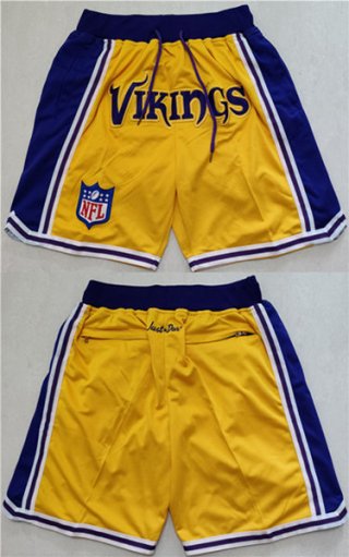 Minnesota Vikings Yellow Shorts (Run Smaller)