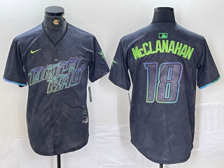 Tampa Bay Rays #18 Shane McClanahan Charcoal 2024 City Connect Limited