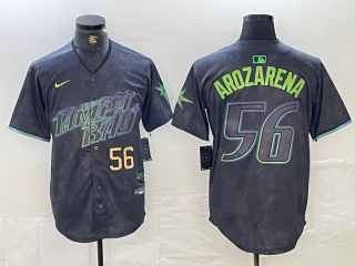 Tampa Bay Rays ACTIVE PLAYER Custom Charcoal 2024 City Connect Limited Stitched 2
