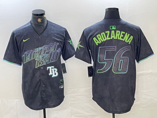 Tampa Bay Rays ACTIVE PLAYER Custom Charcoal 2024 City Connect Limited Stitched 4