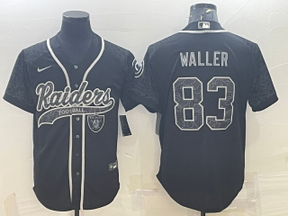 Las Vegas Raiders #83 Darren Waller Black Reflective With Patch Cool Base Stitched