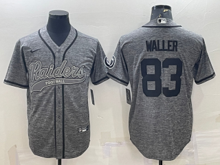 Las Vegas Raiders #83 Darren Waller Grey With Patch Cool Base Stitched Baseball
