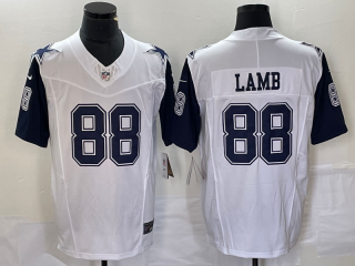 Dallas Cowboys #88 CeeDee Lamb Navy 2023 F.U.S.E. thanksgiving white Patch Vapor