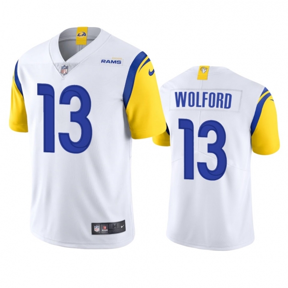 Los Angeles Rams #13 John Wolford White Vapor Untouchable Limited Stitched