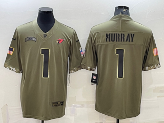 Arizona Cardinals #1 Kyler Murray 2022 Olive Salute To Service Limited Stitched Jersey