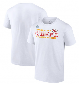 Kansas City Chiefs White Super Bowl LVII Vivid Striations T-Shirt