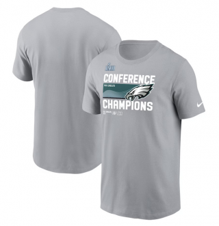 Philadelphia Eagles Gray 2022 NFC Champions Locker Room Trophy Collection T-Shirt