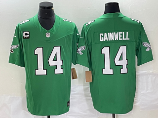 Philadelphia Eagles #14 Kenneth Gainwell Green 2023 F.U.S.E. With C Patch Vapor