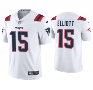 New England Patriots #15 Ezekiel Elliott White Vapor Untouchable Stitched Football