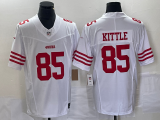 San Francisco 49ers #85 George Kittle white 2023 F.U.S.E. Vapor Untouchable