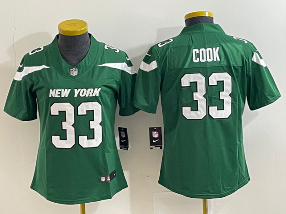 women New York Jets #33 Dalvin Cook Green Vapor Untouchable Limited Stitched