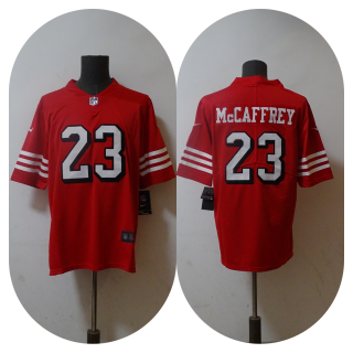 San Francisco 49ers #23 Christian McCaffrey 2022 Red Vapor Untouchable Stitched