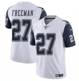 Dallas Cowboys #27 Royce Freeman White Color Rush Limited Football Stitched
