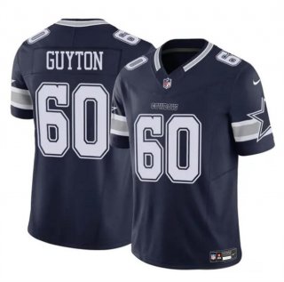 Dallas Cowboys #60 Tyler Guyton Navy 2024 Draft F.U.S.E Vapor Untouchable Limited