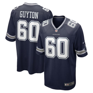 Dallas Cowboys #60 Tyler Guyton Navy Game Stitched Jersey