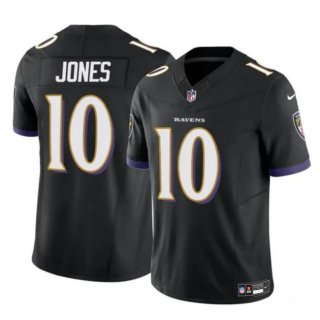 Baltimore Ravens #10 Emory Jones Black 2023 F.U.S.E Vapor Limited Football Jersey