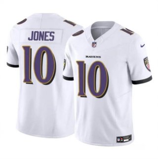 Baltimore Ravens #10 Emory Jones White 2023 F.U.S.E Vapor Limited Football Jersey