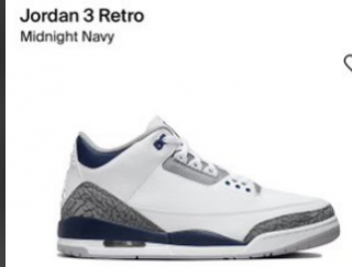 Jordan 3 Retro midnight navy shoes