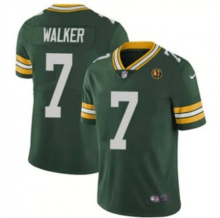 Green Bay Packers #7 Quay Walker Green With John Madden Patch Vapor Limited