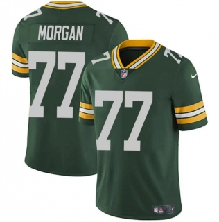 Green Bay Packers #77 Jordan Morgan Green 2024 Draft Vapor Limited Football Stitched