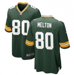 Green Bay Packers #80 Bo Melton Green Football Stitched Game Jersey