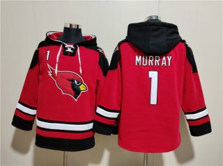 Arizona Cardinals #1 Kyler Murray Red Ageless Must-Have Lace-Up Pullover Hoodie