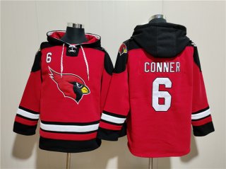 Arizona Cardinals #6 James Conner Red Ageless Must-Have Lace-Up Pullover