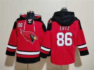 Arizona Cardinals #86 Zach Ertz Red Ageless Must-Have Lace-Up Pullover Hoodie