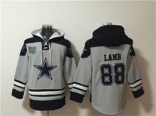 Dallas Cowboys #88 CeeDee Lamb Grey Ageless Must-Have Lace-Up Pullover