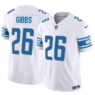 Detroit Lions #26 Jahmyr Gibbs White 2023 F.U.S.E. Vapor Untouchable Limited Stitched