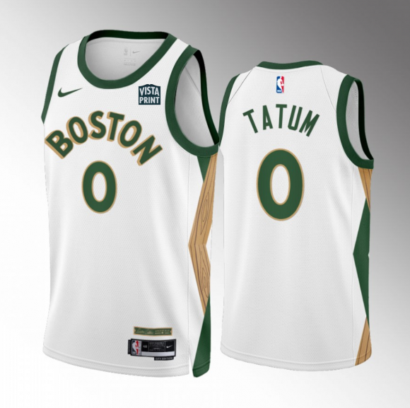 Boston Celtics #0 Jayson Tatum White 2023 24 City Edition Stitched Basketball Jersey