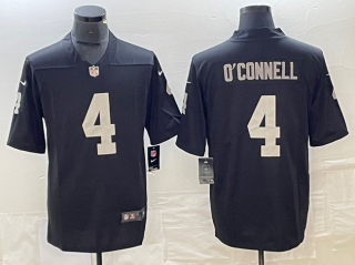 Las Vegas Raiders #4 Aidan O'Connell Black Vapor Untouchable Stitched Football