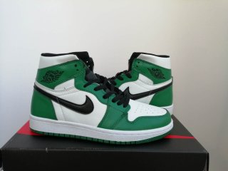 aj1 white green men shoes