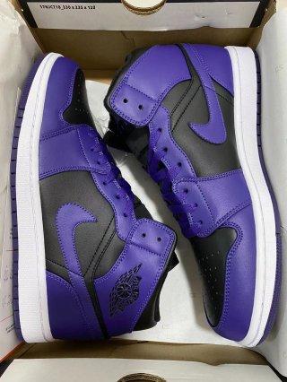 Air Jordan 1Mid Purple Black